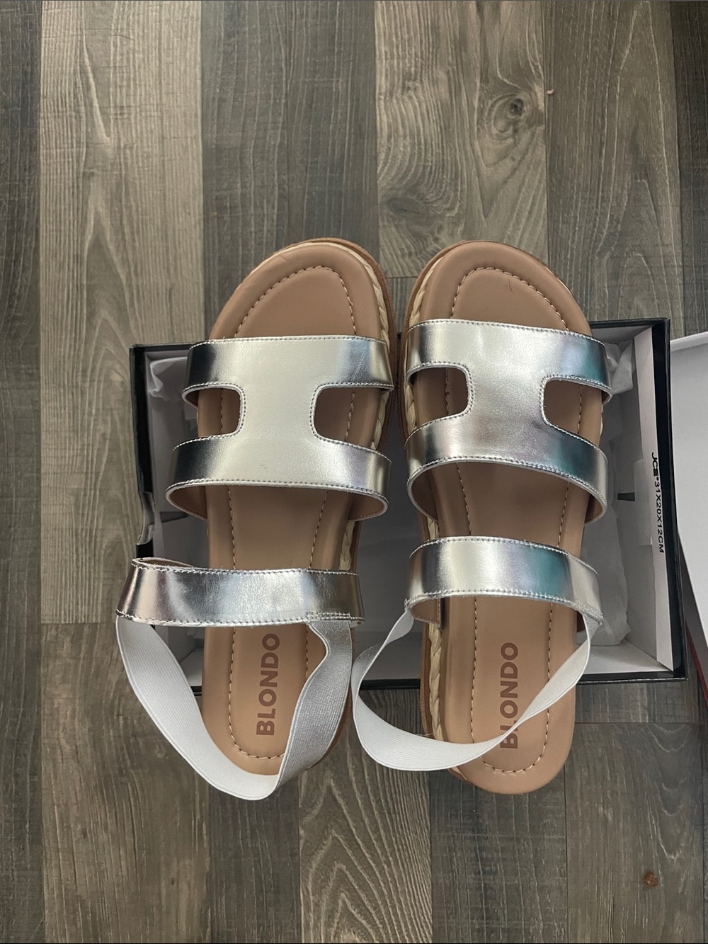 Blondo Metallic Double-Strap Slingback Sandals